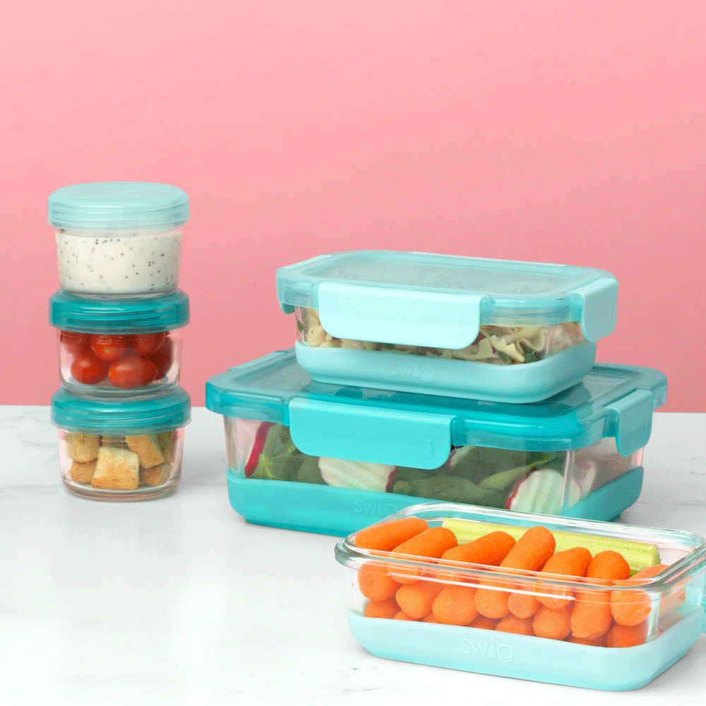 Pink 3pc Glass Food Storage Small Set