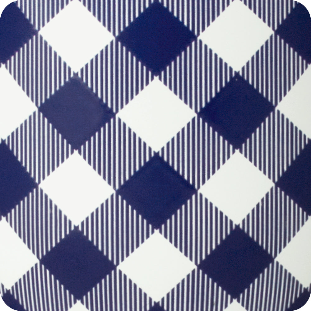 Gameday Gingham Navy + Orange Party Cup 24oz