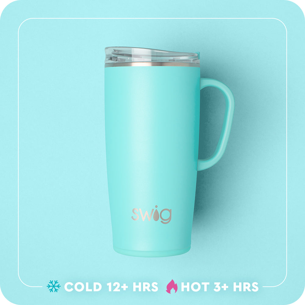Saddle Stitch Cognac Travel Mug 22oz