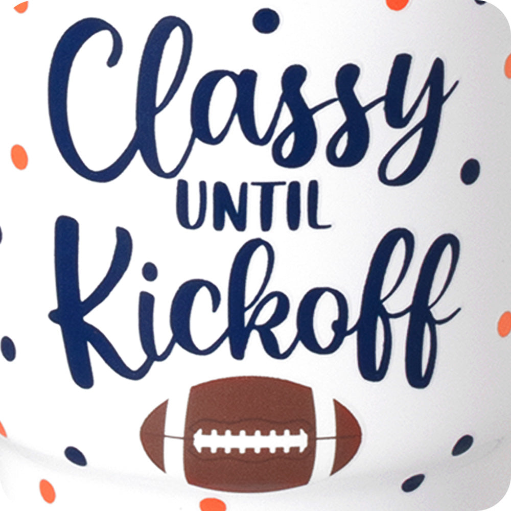 Classy 'Til Kickoff Navy + Orange Swig Shot 2oz