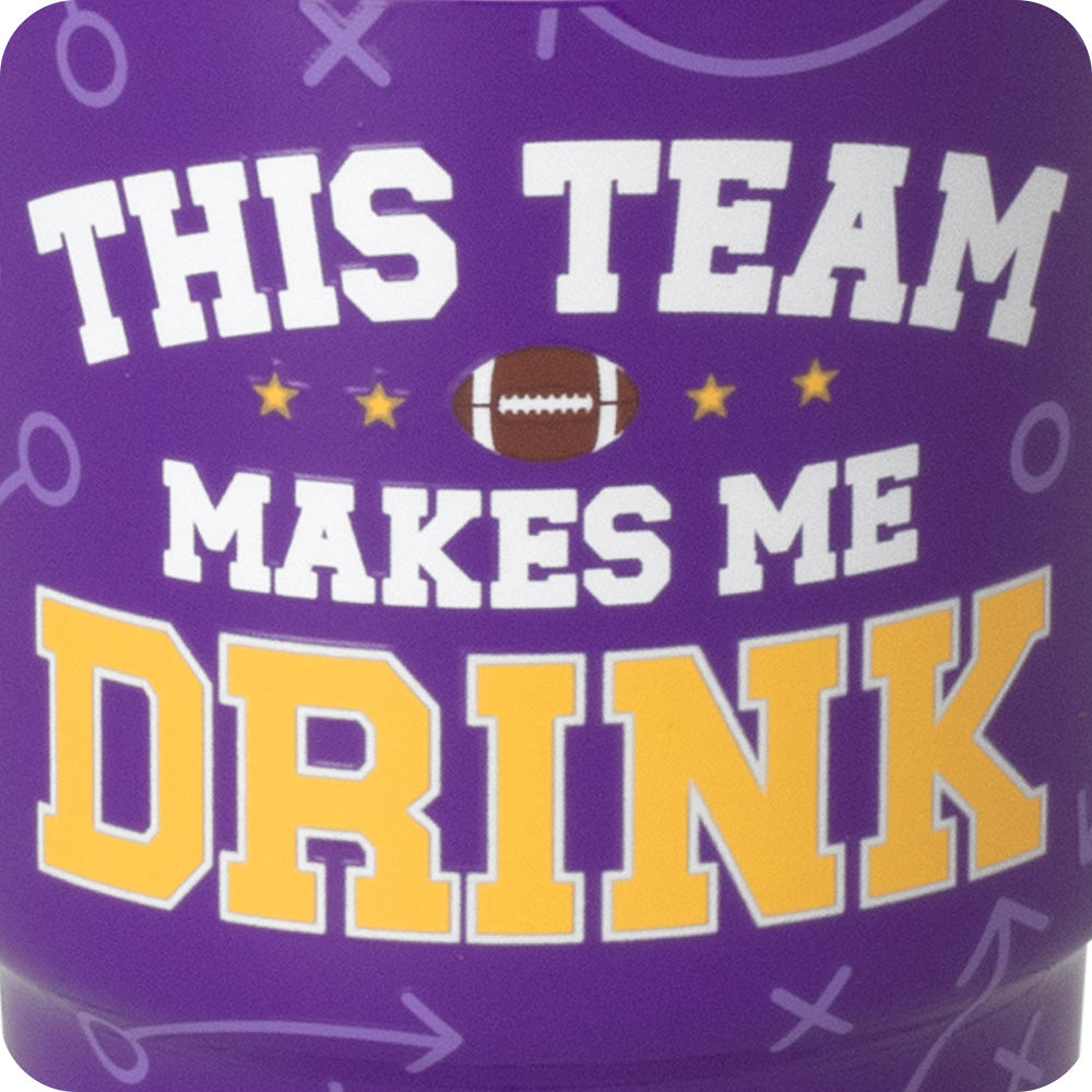 This Team Makes Me Drink Purple + Yellow Swig Shot 2oz