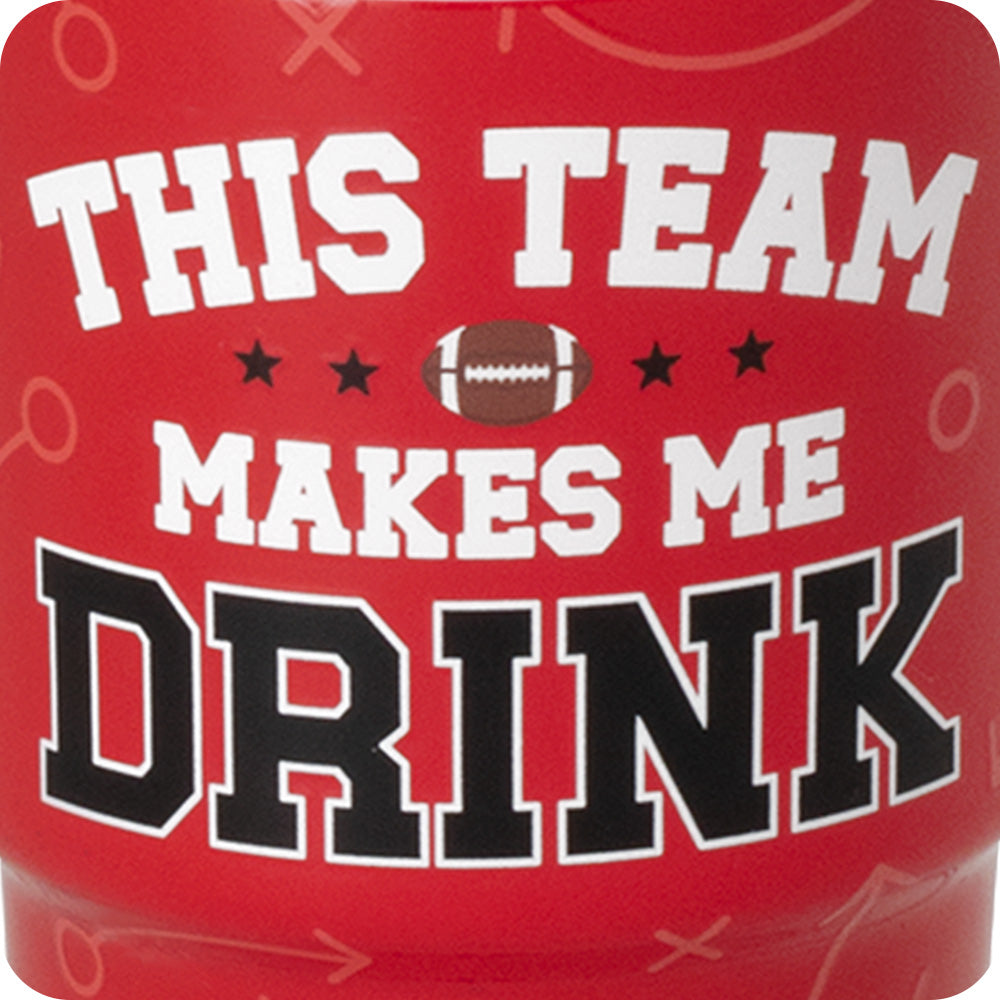 This Team Makes Me Drink Red + Black Swig Shot 2oz