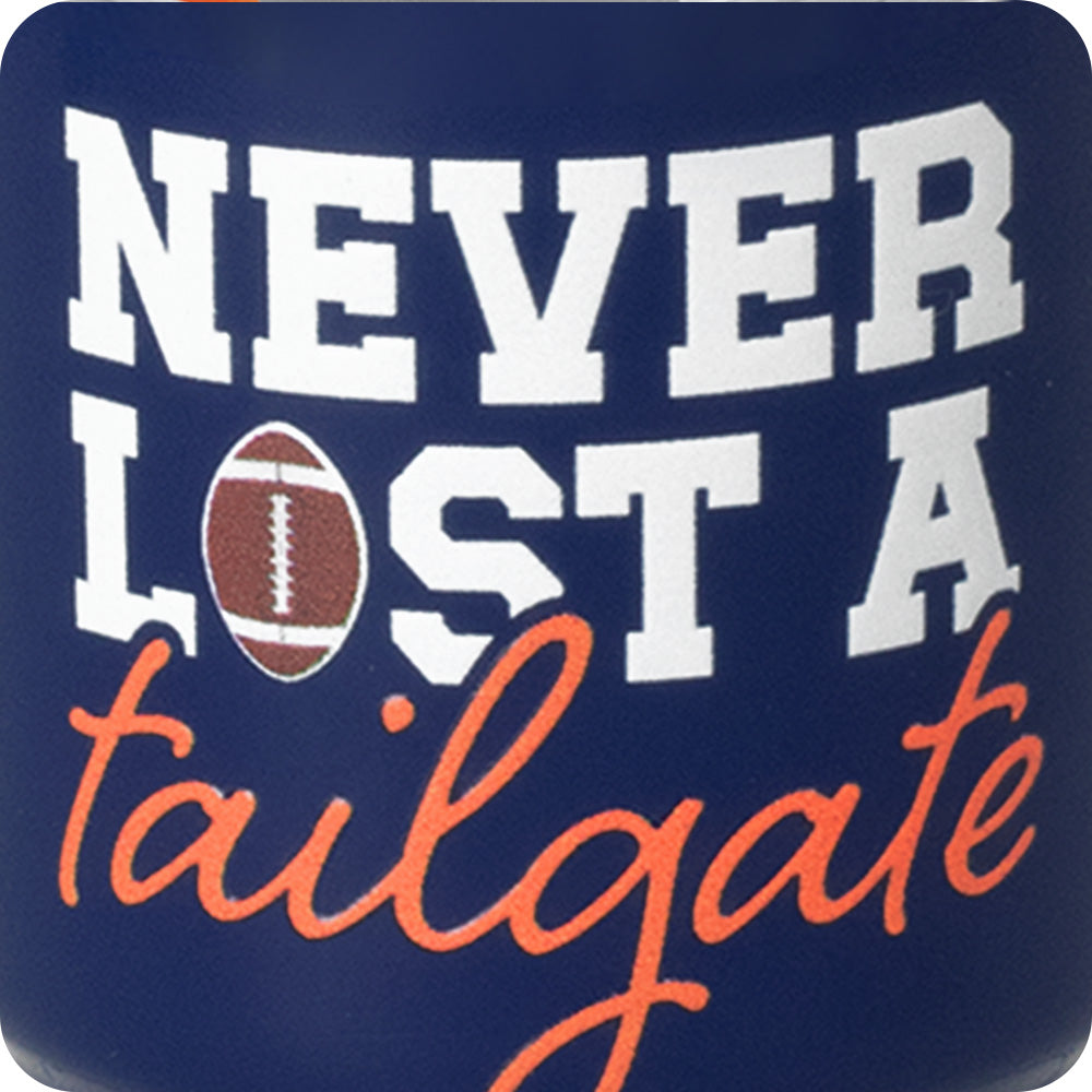 Never Lost a Tailgate Navy + Orange Swig Shot 2oz