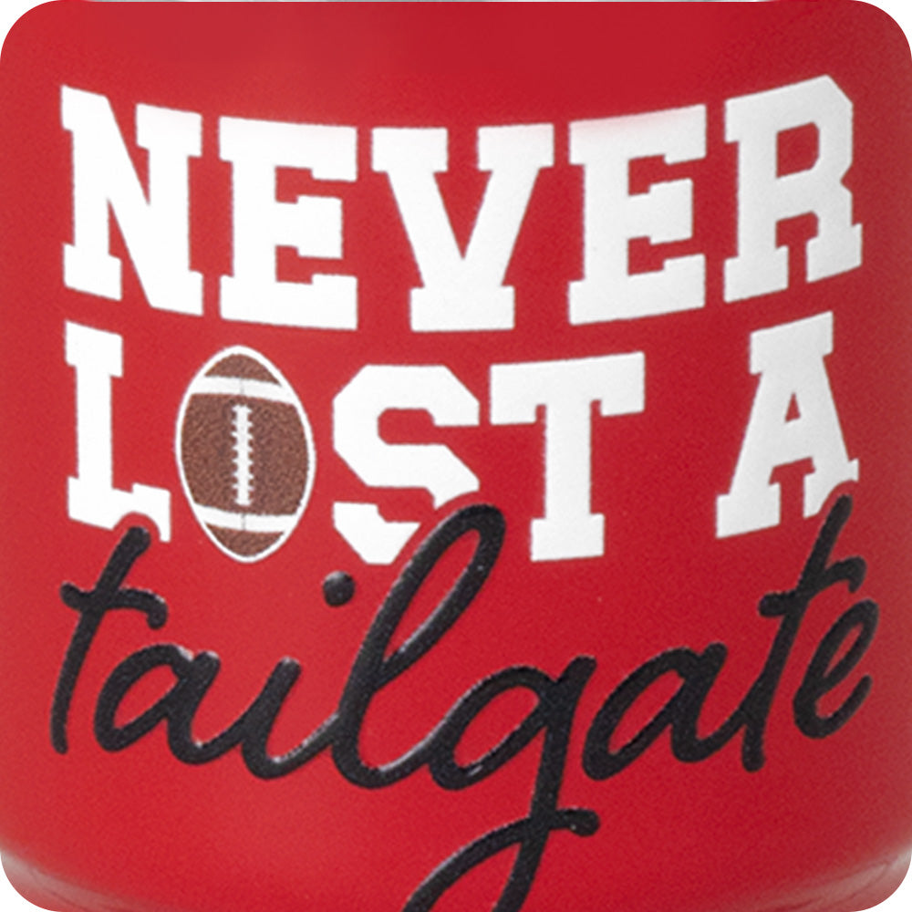 Never Lost a Tailgate Red + Black Swig Shot 2oz