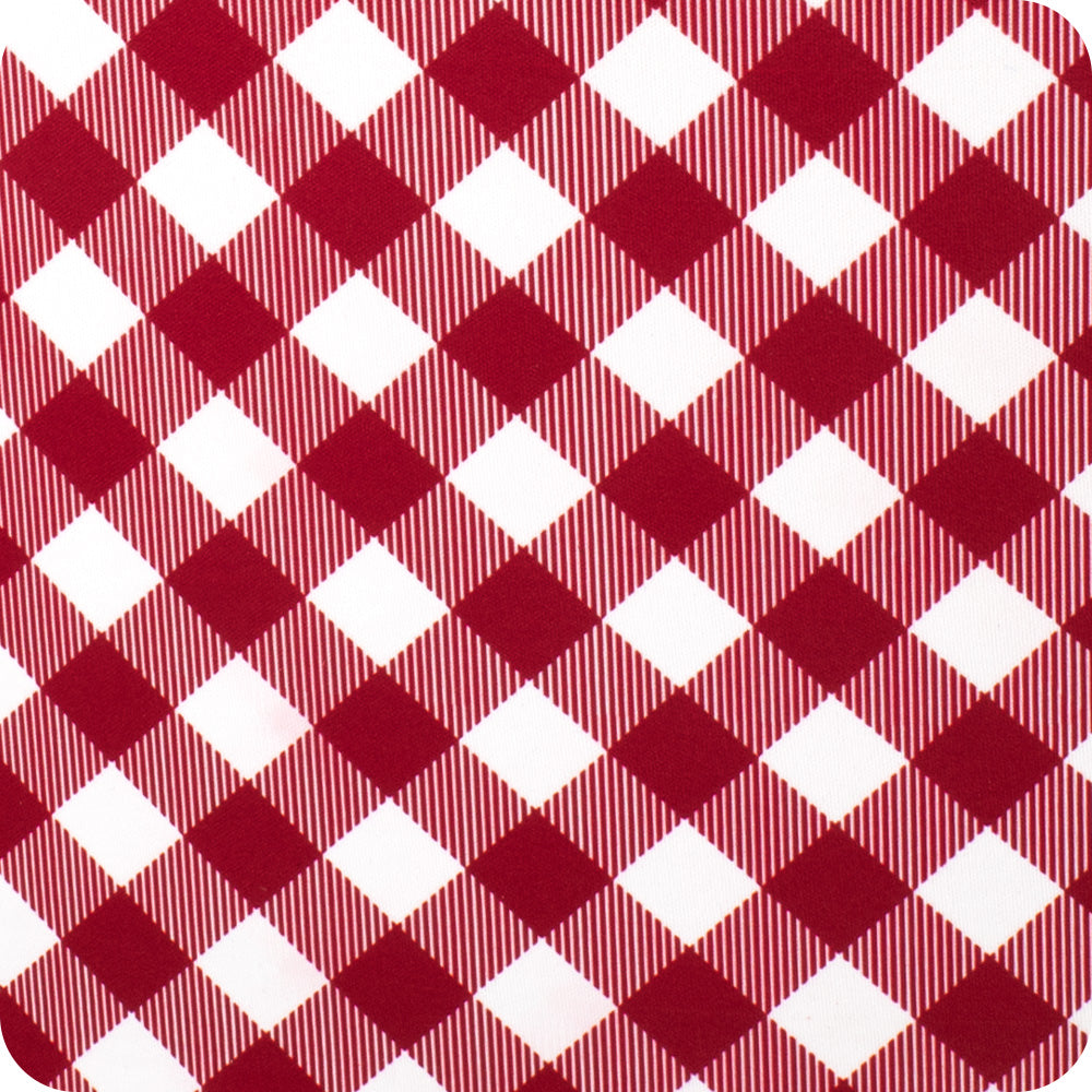 Gameday Gingham Crimson Medium Iced Cup Coolie