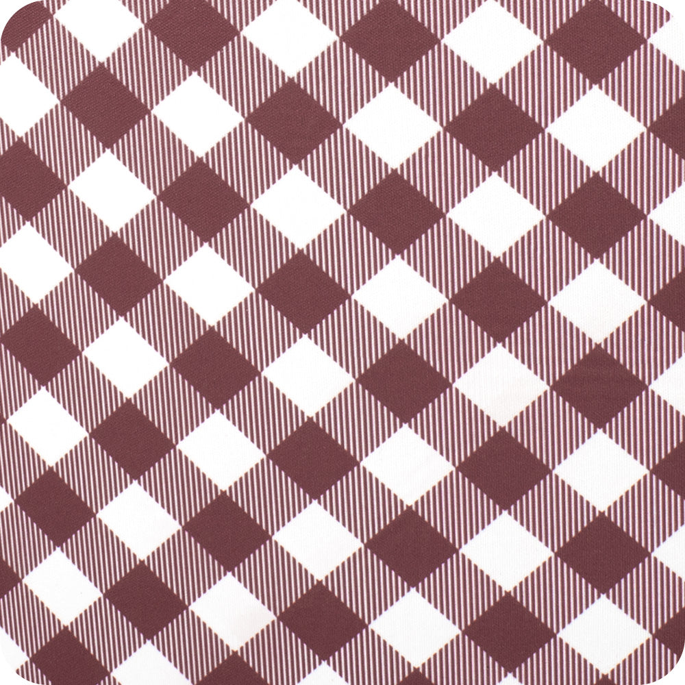 Gameday Gingham Maroon Medium Iced Cup Coolie