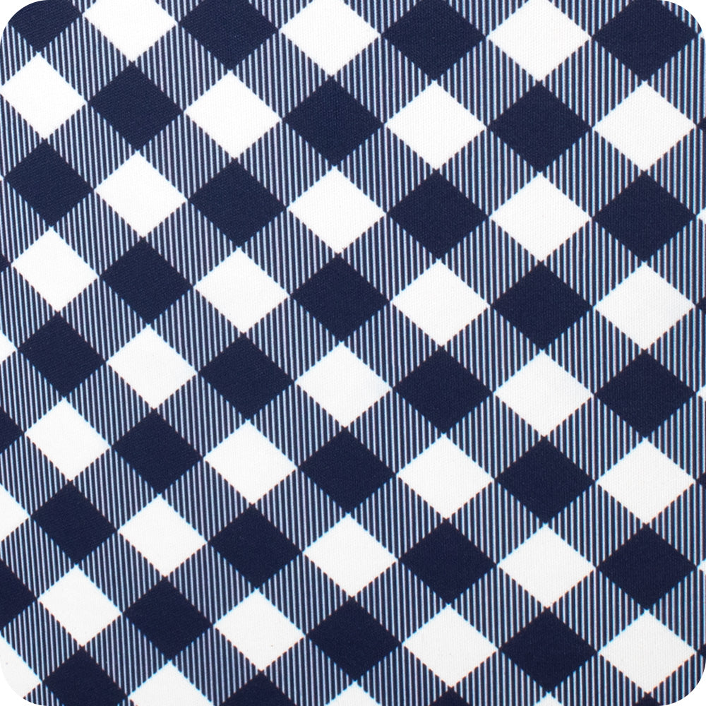 Gameday Gingham Navy + Orange Medium Iced Cup Coolie