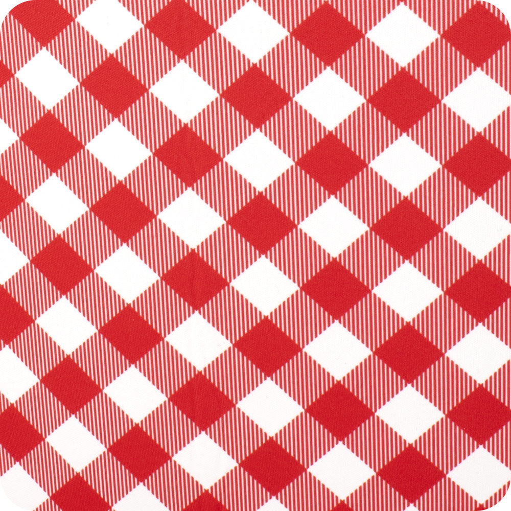 Gameday Gingham Red + Black Medium Iced Cup Coolie