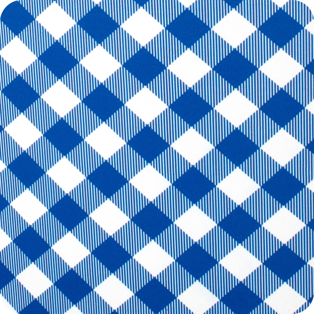 Gameday Gingham Royal + Red Small Iced Cup Coolie