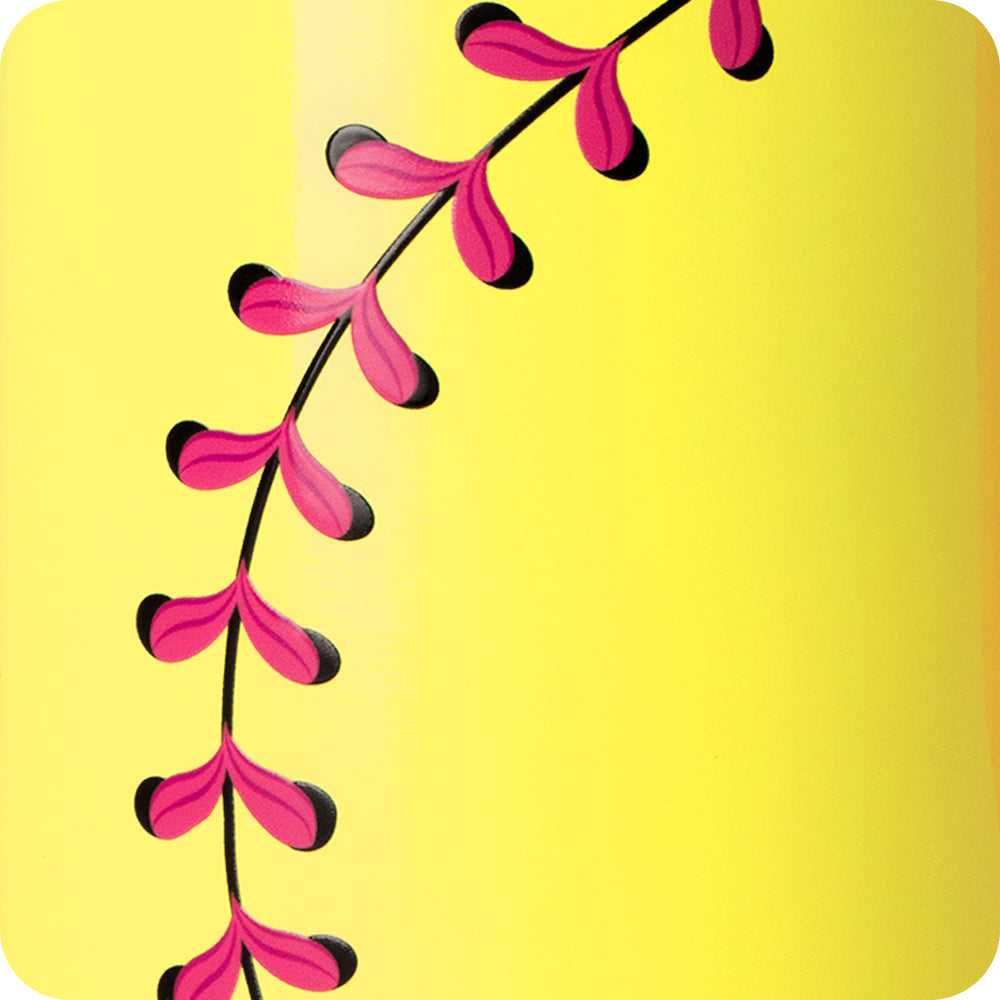 Softball Skinny Can Cooler 12oz