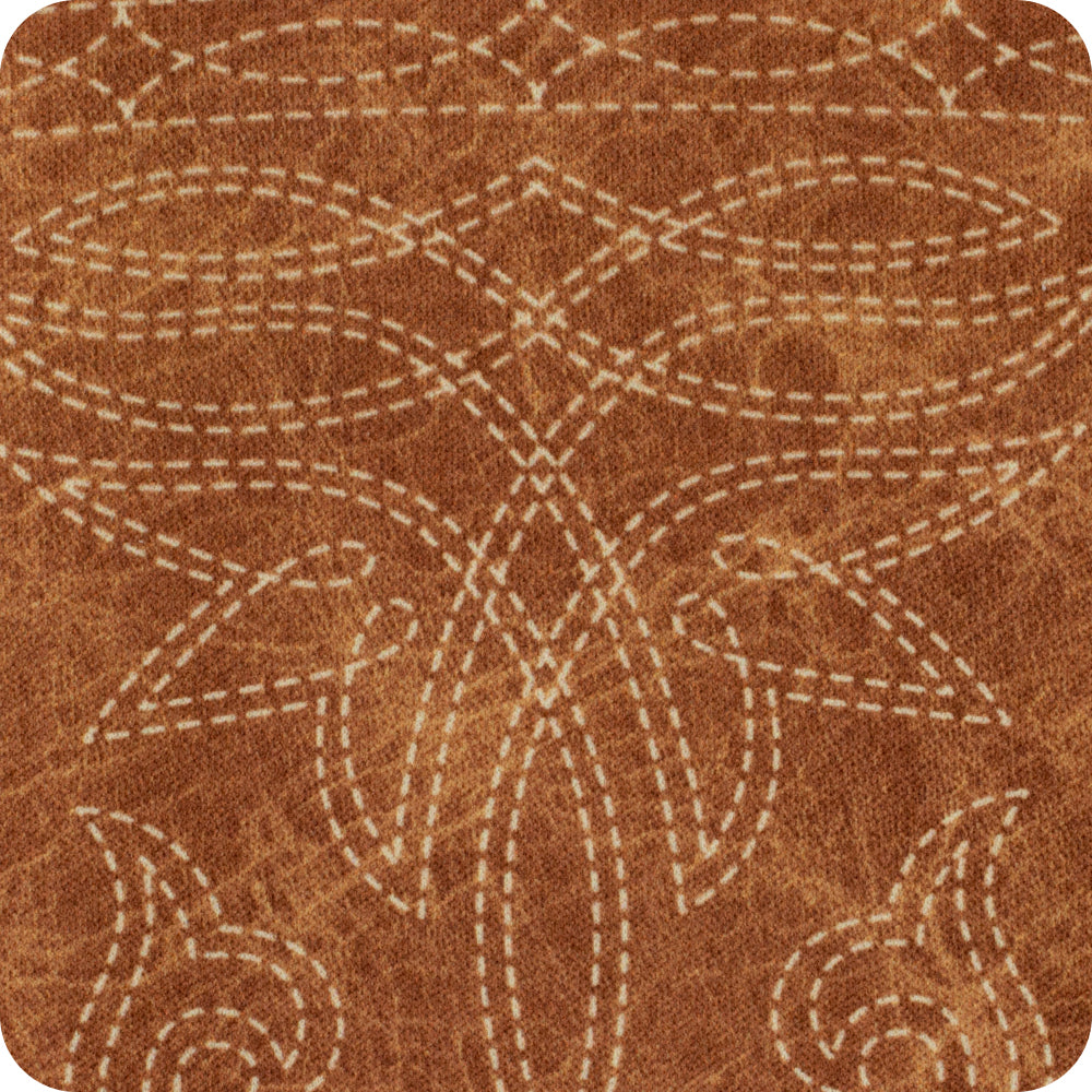 Saddle Stitch Cognac Large Iced Cup Coolie