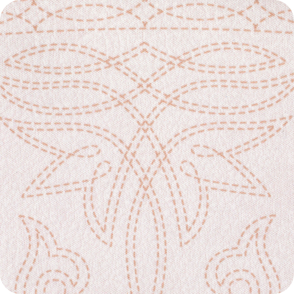 Saddle Stitch Cream Large Iced Cup Coolie