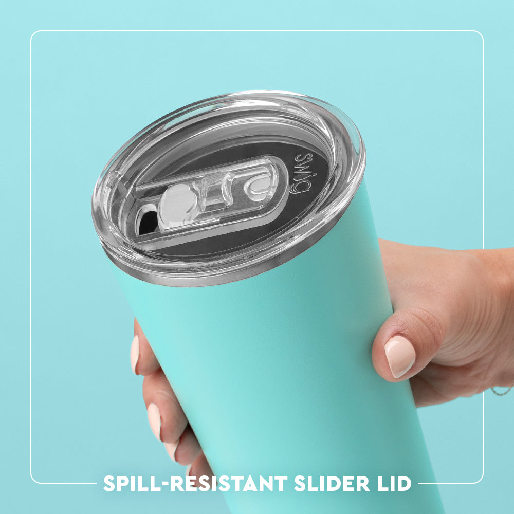 Swig Life 22oz Tumbler Clear Slider Lid - spill resistant, removable slider lid