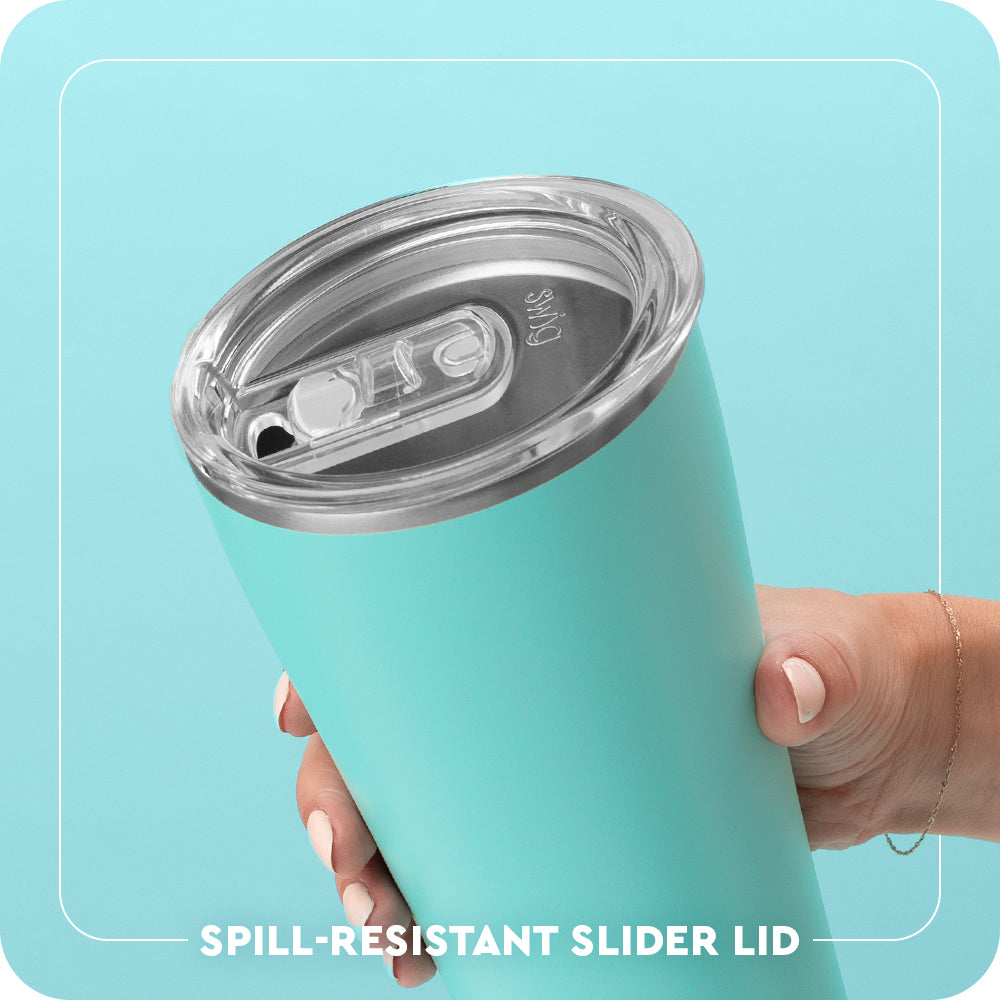 Swig Life 32oz Tumbler Clear Slider Lid - spill resistant, removable slider lid