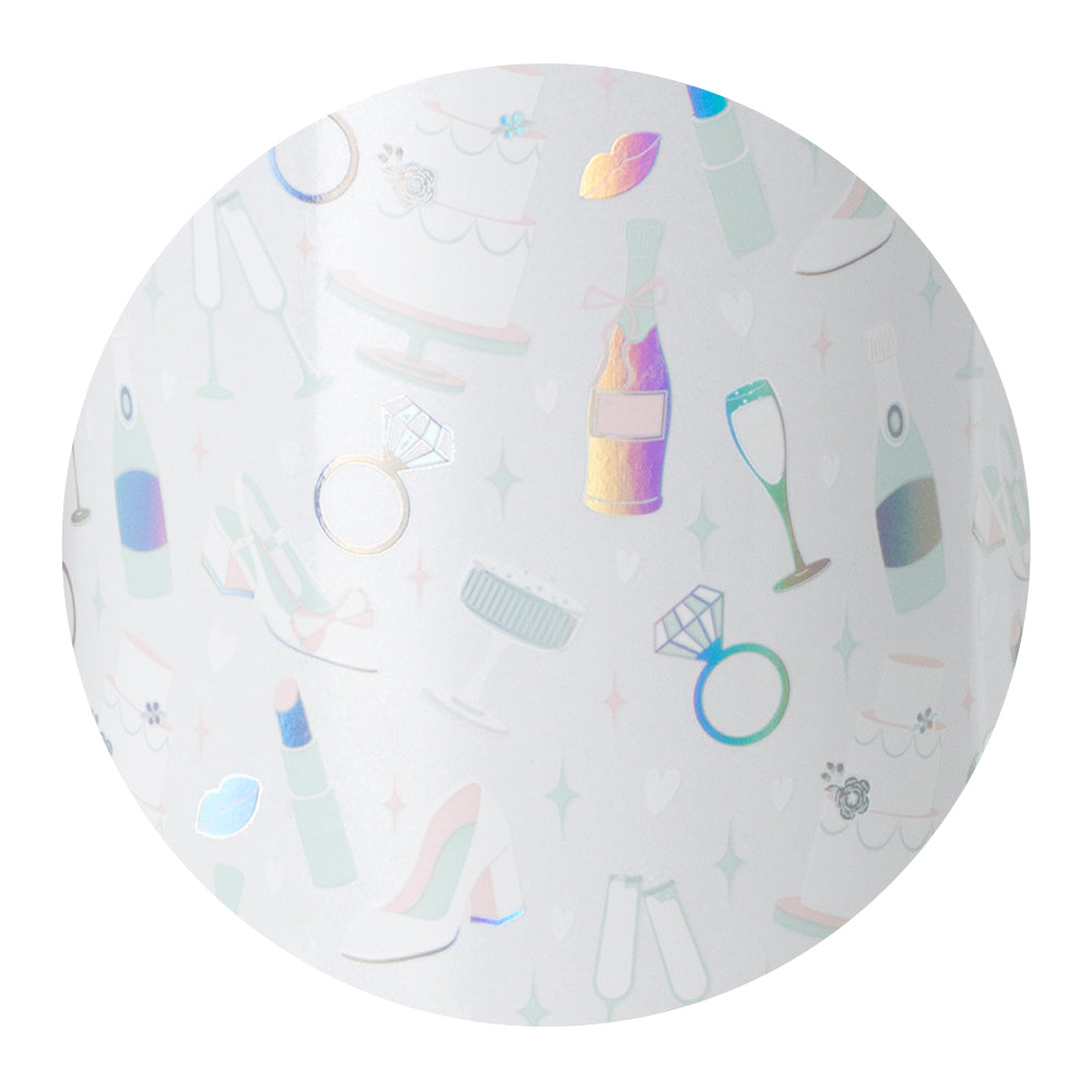 Swig Life Bride to Be print pattern close-up detail