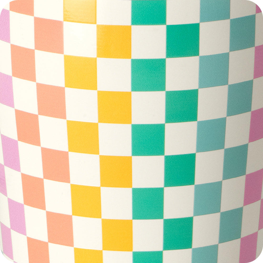 Swig Life Check Mate print pattern close-up detail