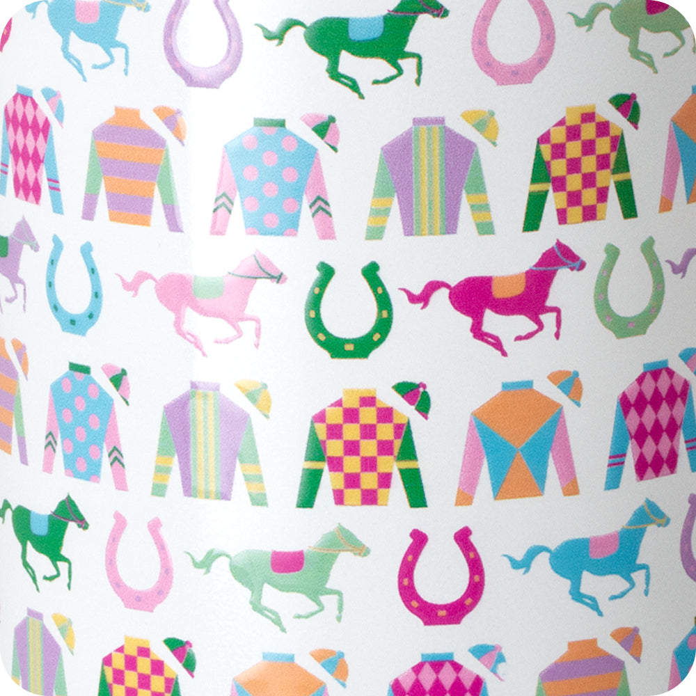 Swig Life Go Baby Go print pattern close-up detail