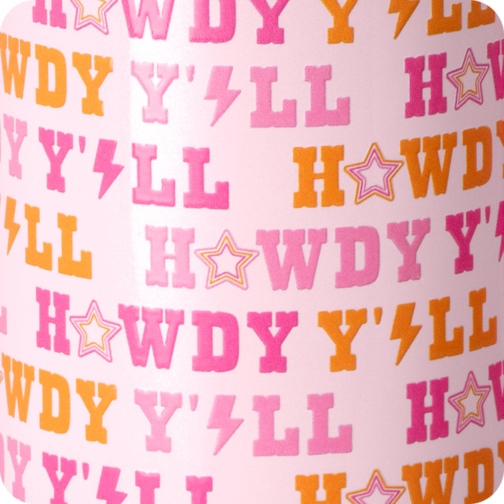 Swig Life Howdy Y'all print pattern close-up detail