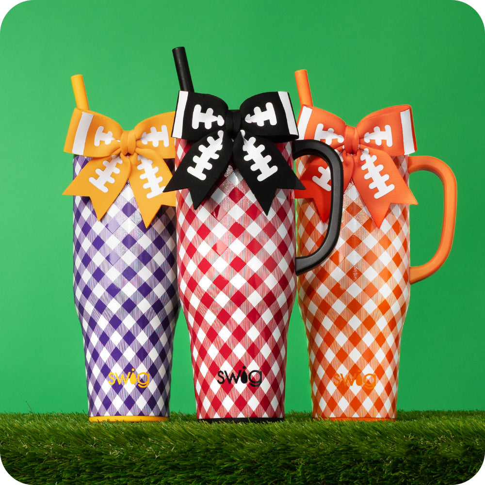 Gameday Gingham Orange Mega Mug 40oz