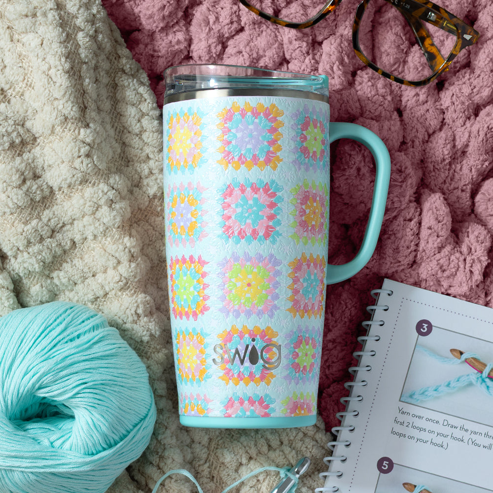 Granny Squares Travel Mug 22oz
