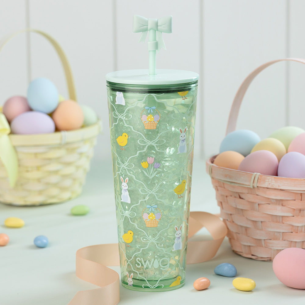 Hoppy Easter Plastic Tumbler 24oz