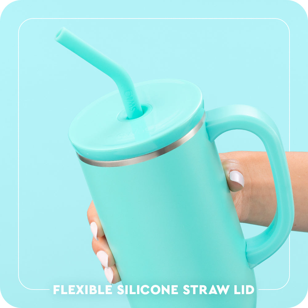 Swig Life 30oz Mega Mug with Straw Lid - spill resistant, removable slider lid