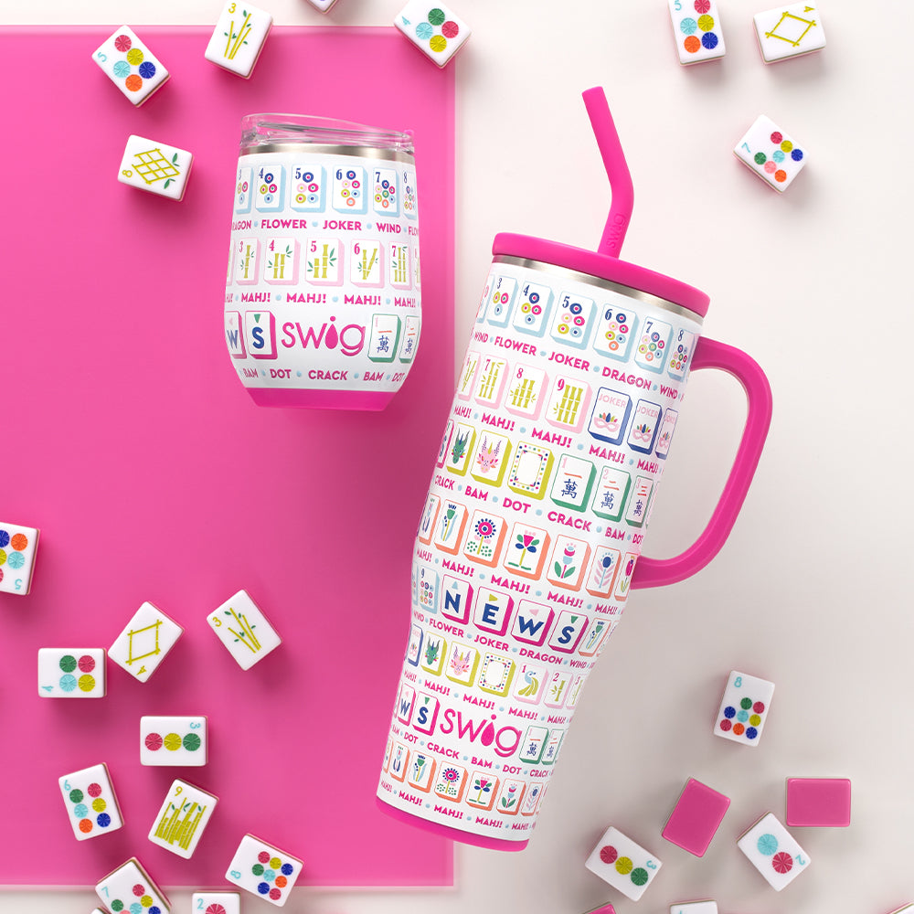 Mahjong Stemless Wine 12oz