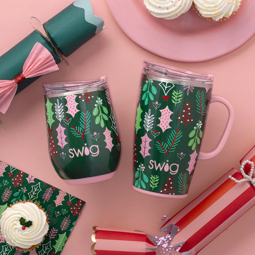 Merry Mistletoe Stemless Wine 12oz