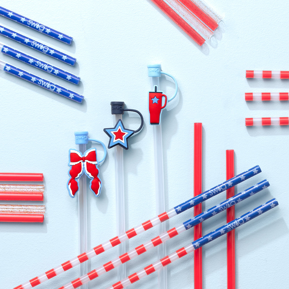 Miss Independence Straw Topper Set