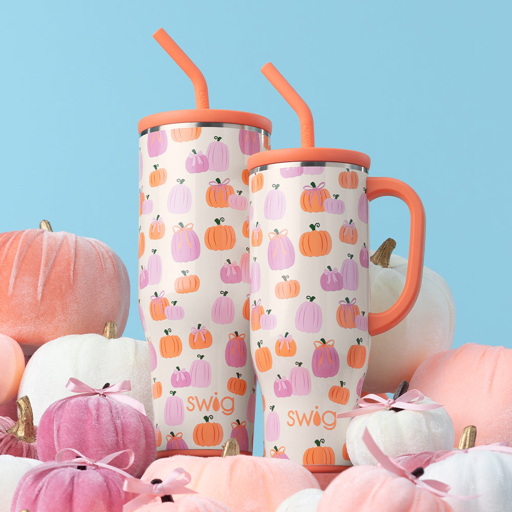 Pumpkins and Bows Mega Mug 40oz
