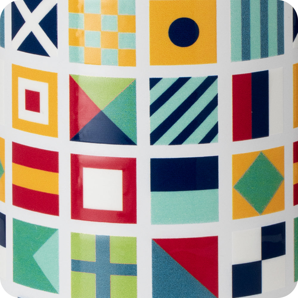 Swig Life Nauti Girl print pattern close-up detail