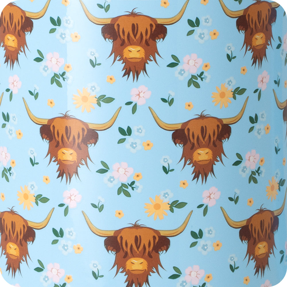 Swig Life Holy Cow print pattern close-up detail