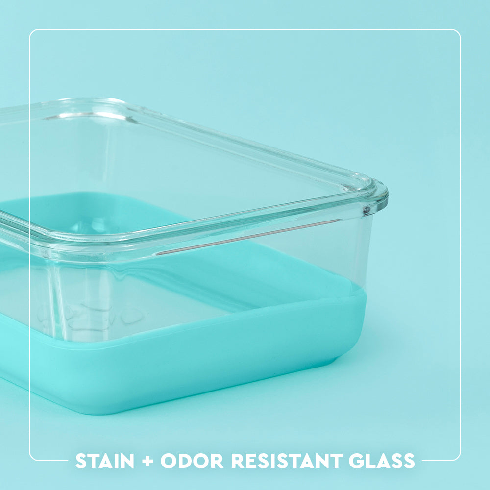 Pink 3pc Glass Food Storage Large Set