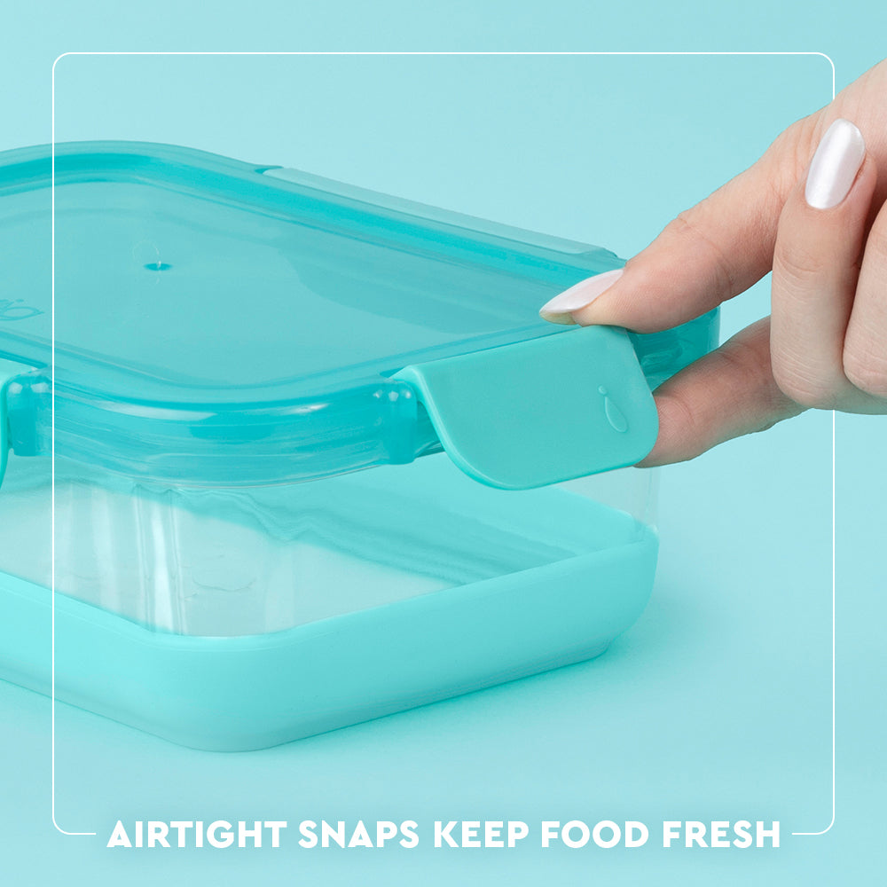 Aqua 3pc Glass Food Storage Medium Set