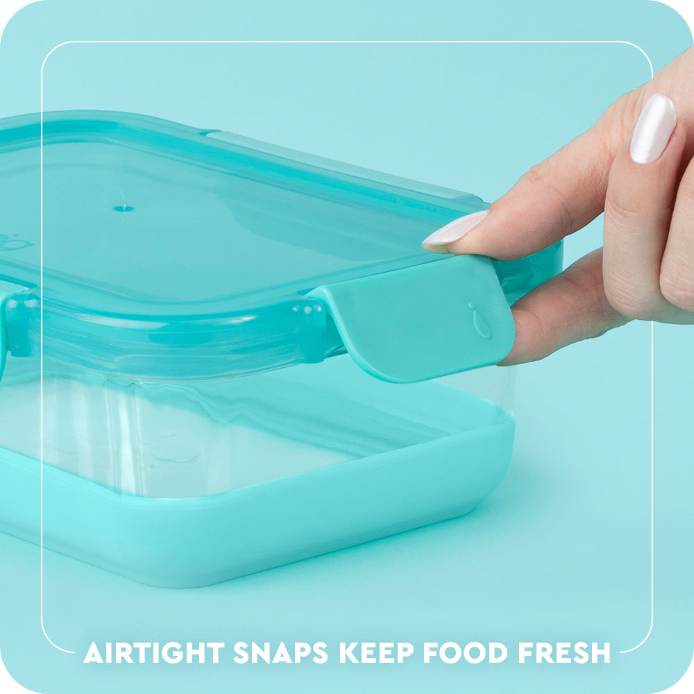 Aqua 3pc Glass Food Storage Medium Set
