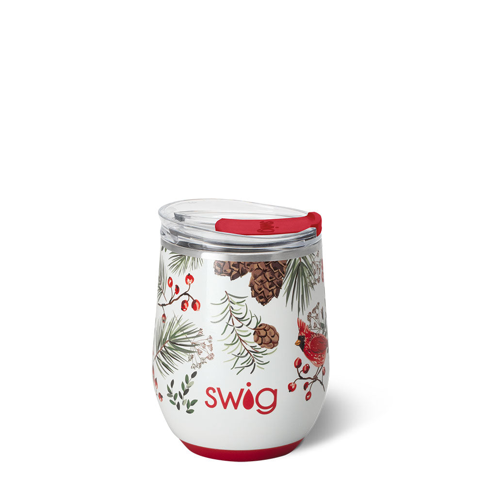 Winter Cardinals Stemless Wine 12oz