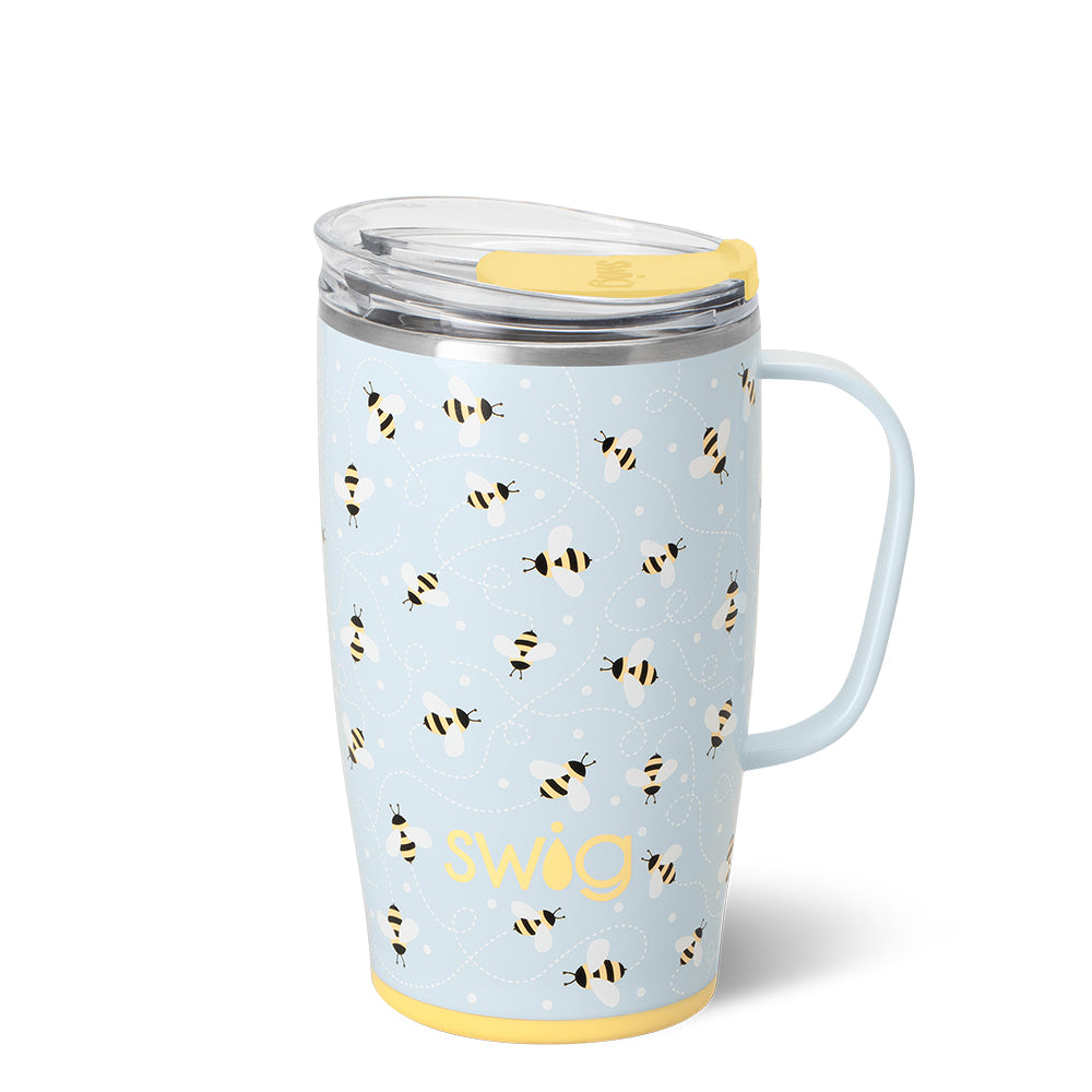 Swig Life 18oz Busy Bee Insulated Travel Mug with Handle