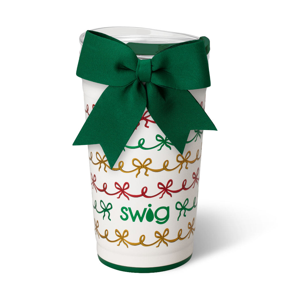 Christmas Bows Party Cup Gift Set
