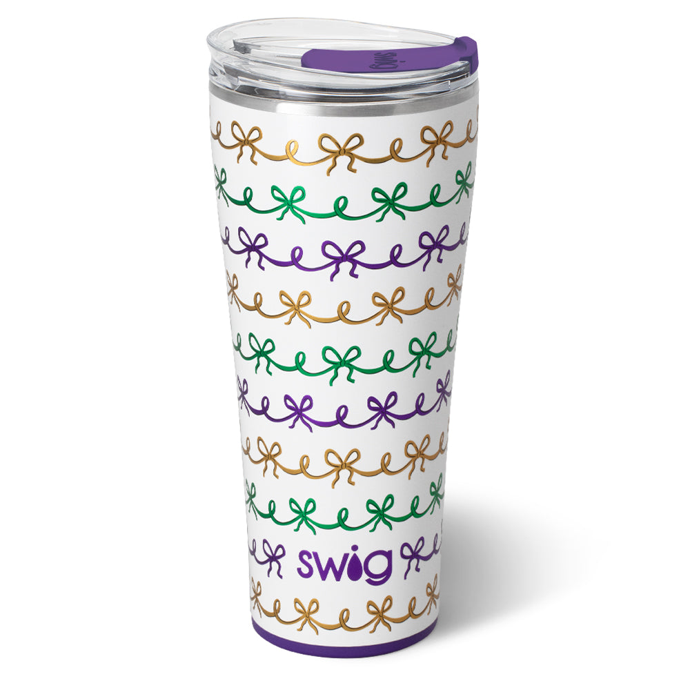 Mardi Gras Bows Tumbler 32oz