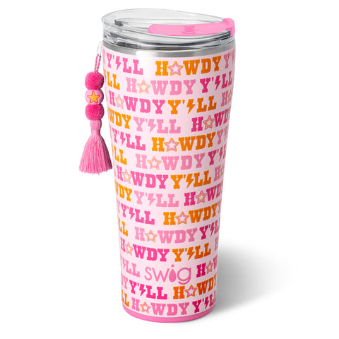 Howdy Y'all + Pink Glitter Reusable Straw Set