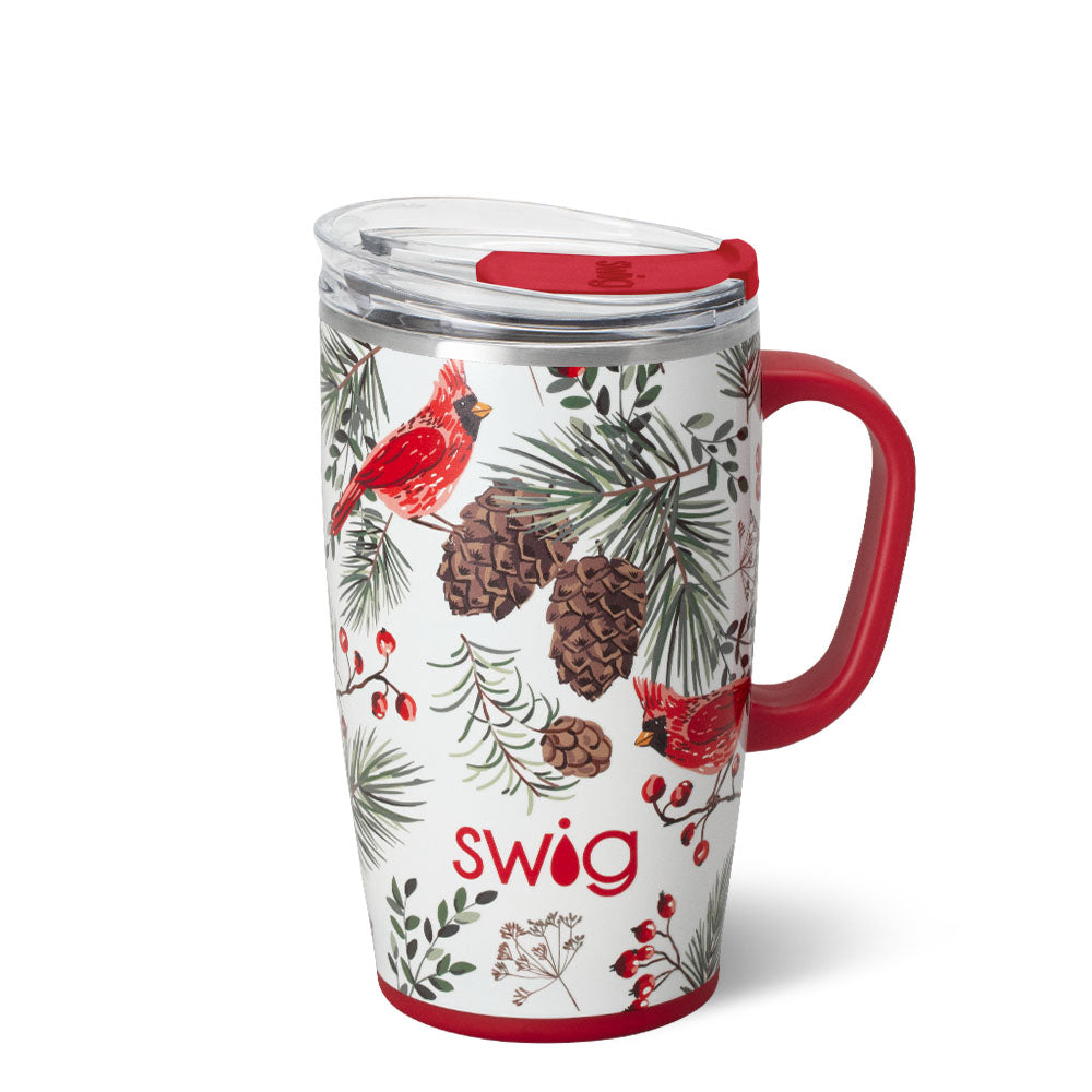 Winter Cardinals Travel Mug 18oz