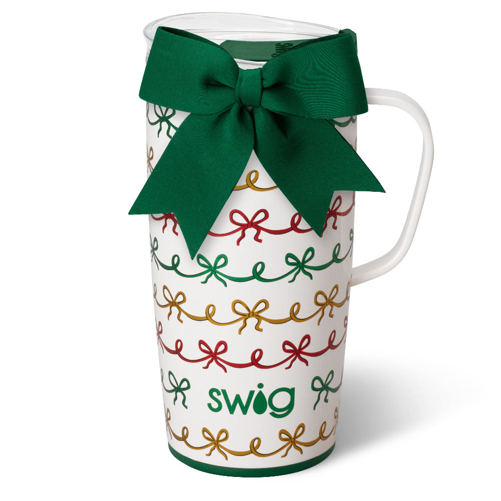 Christmas Bows Travel Mug 22oz