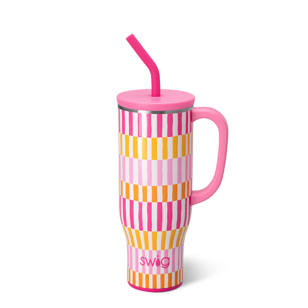 Swig Life 30oz Sherbet Stripe Insulated Mega Mug with Handle
