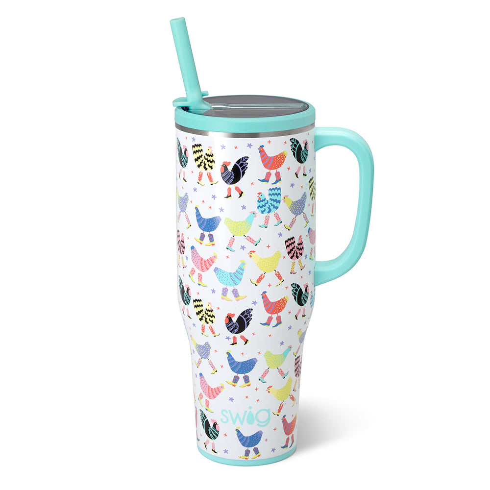Swig Life 40oz Funky Chicken Insulated Mega Mug with Handle