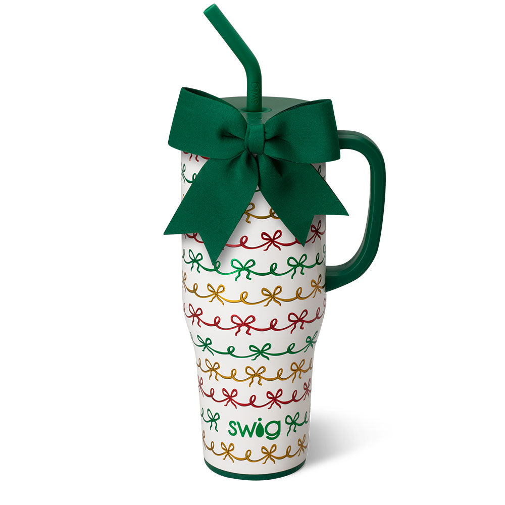 Christmas Bows Mega Mug 40oz