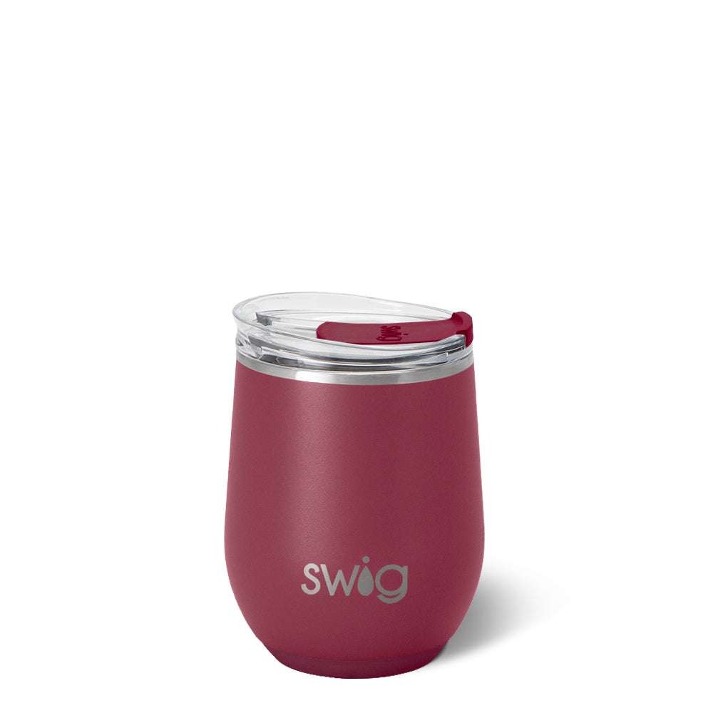 Maroon Stemless Wine 12oz