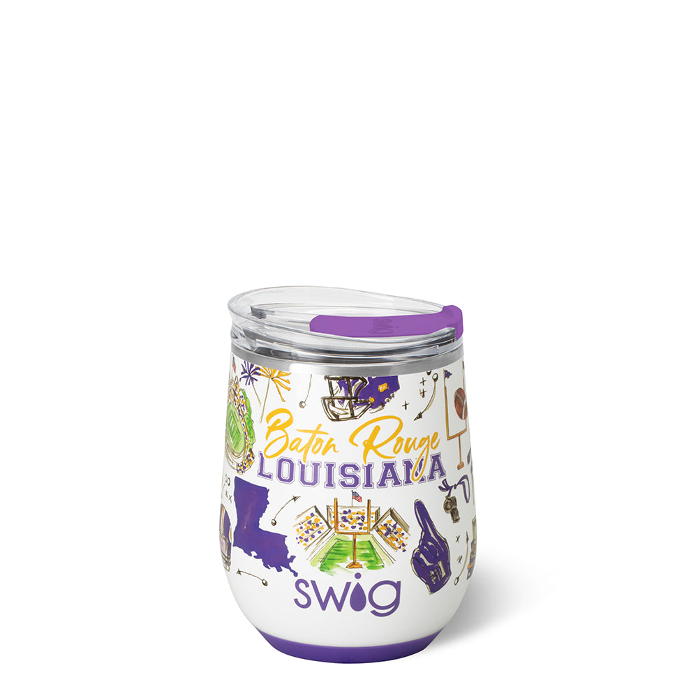Tailgates in Baton Rouge Stemless Wine 12oz