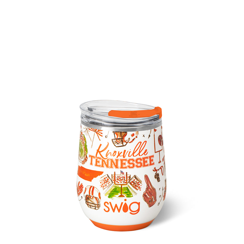 Tailgates in Knoxville Stemless Wine 12oz