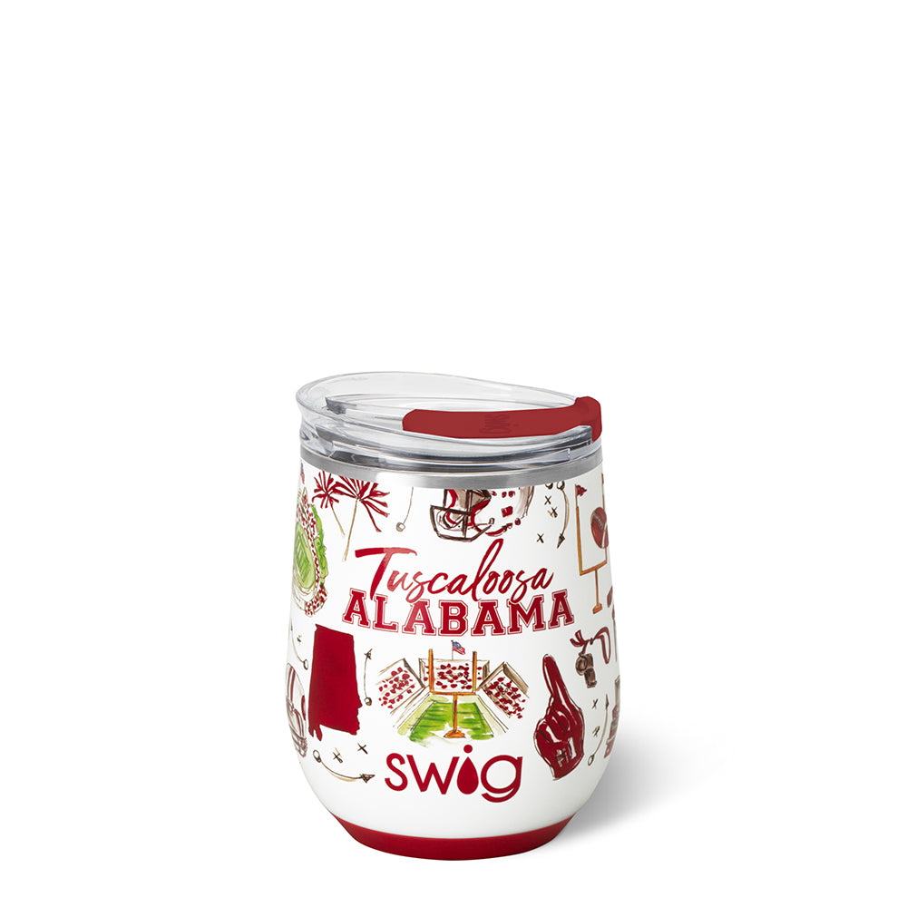 Tailgates in Tuscaloosa Stemless Wine 12oz