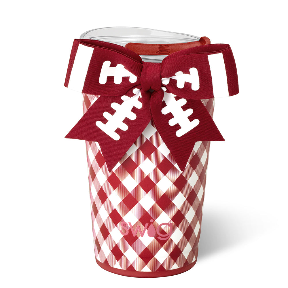 Gameday Gingham Crimson Party Cup 24oz